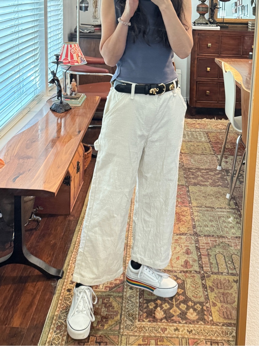 Rag&Bone Women's Cream Wide Leg Cargo Pants Size - Picture 14 of 15